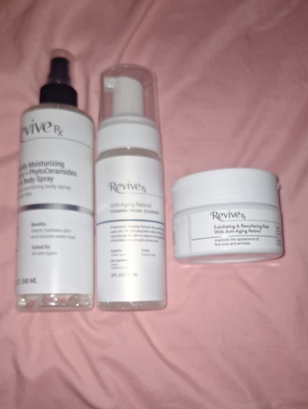 Anti-Aging Skincare Set - Hydrating Foam Cleanser Moisturizing Face Spray&pads